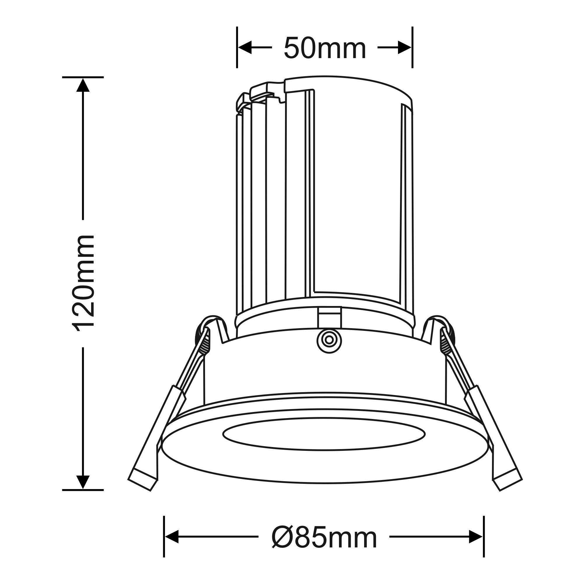 Bruve 12 Tridonic powered 12W 2700K 1200lm 36° LED Engine,300mA , CRI>90 LED Engine Matt White Fixed Round Recessed Downlight, Inner Glass cover, IP65 DM201524  Dlux Bruve 12 IP65